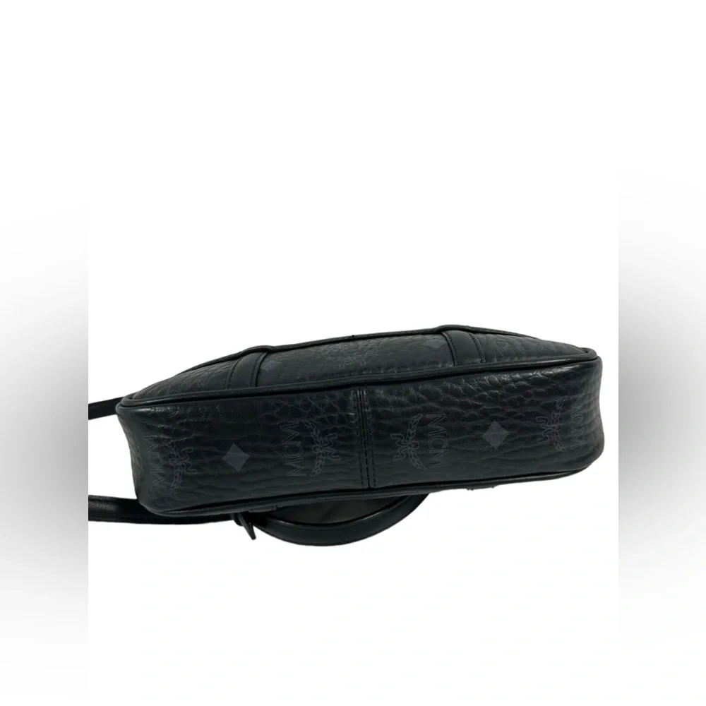 MCM  Michael Cromer Delmy Visetos Mini signature black shoulder bag chain - Picture 7 of 16